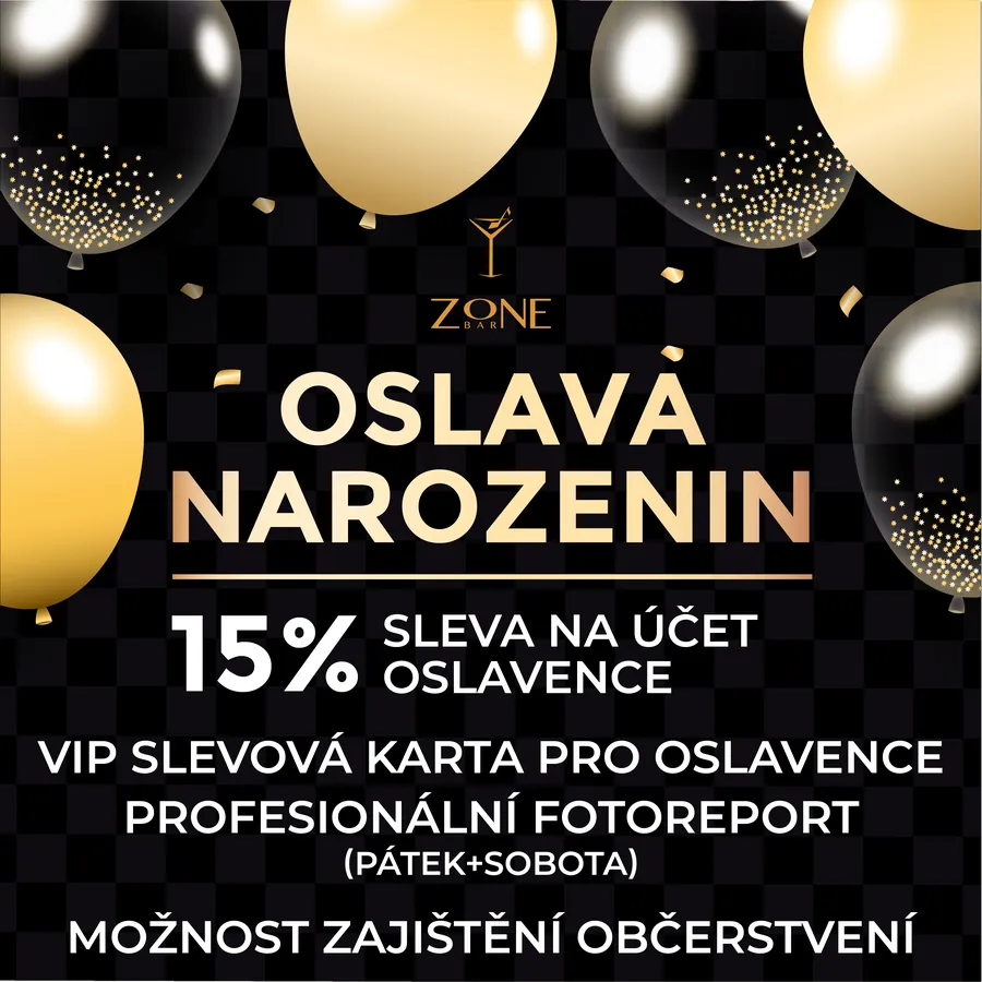 Zv&yacute;hodněn&eacute; party bal&iacute;čky &ndash; Oslavy narozenin &ndash; ZONE Bar Praha